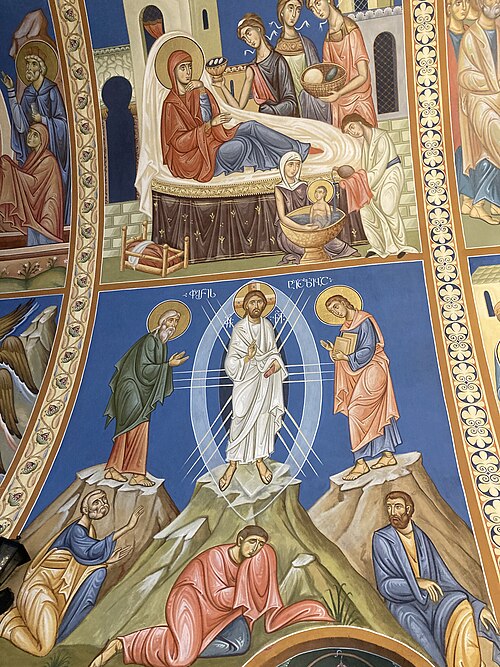 An Orthodox icon of the Transfiguration of Christ.